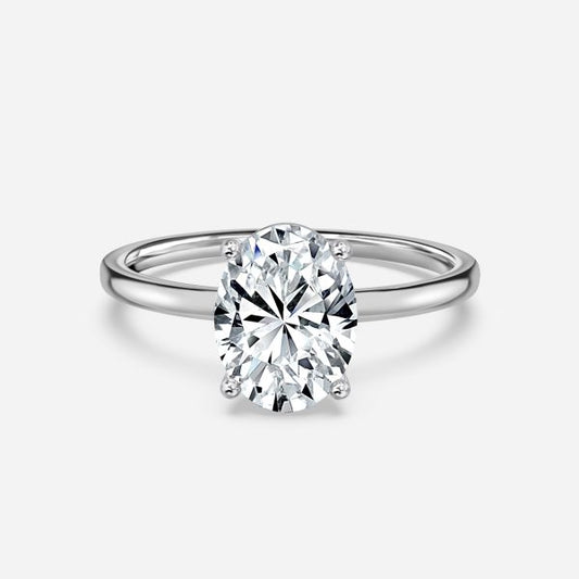 Dasha Oval Solitaire Moissanite Engagement Ring