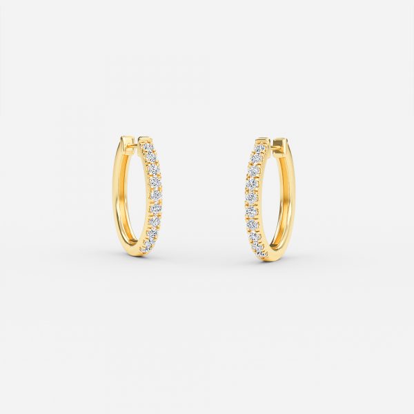 Round Moissanite Hoop Earrings