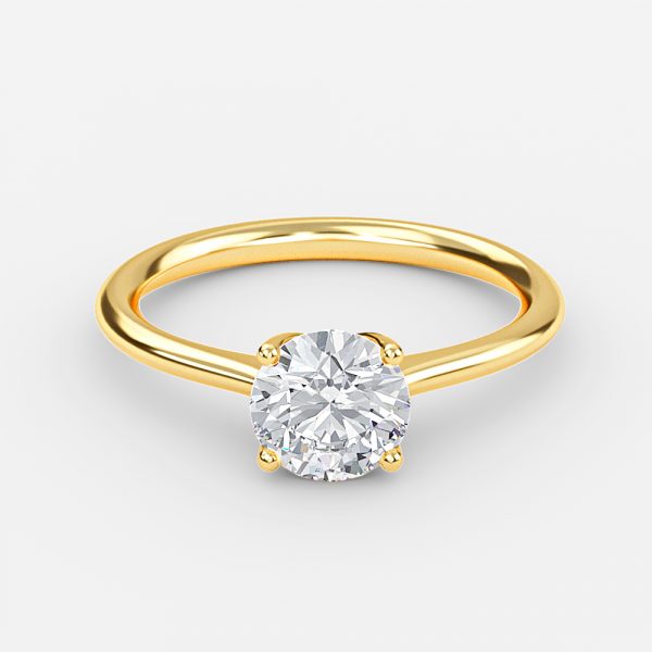 Danica Round Solitaire Moissanite Engagement Ring