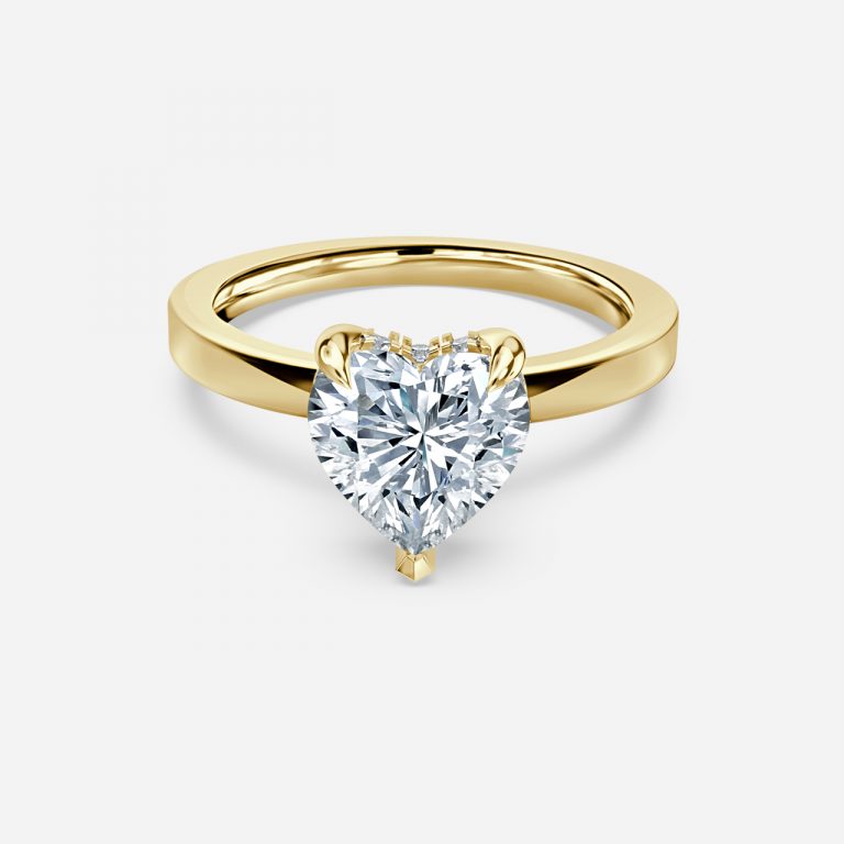 Edeline Heart Hidden Halo Moissanite Engagement Ring