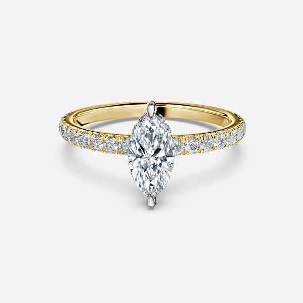 Norah Marquise Hidden Halo Moissanite Engagement Ring