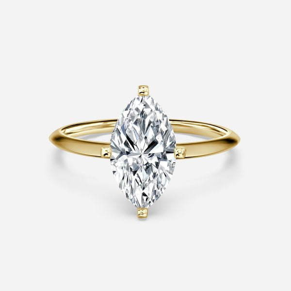 Arlette Marquise Solitaire Moissanite Engagement Ring