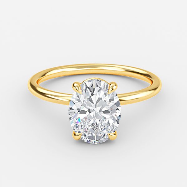 Alara Oval Solitaire Moissanite Engagement Ring