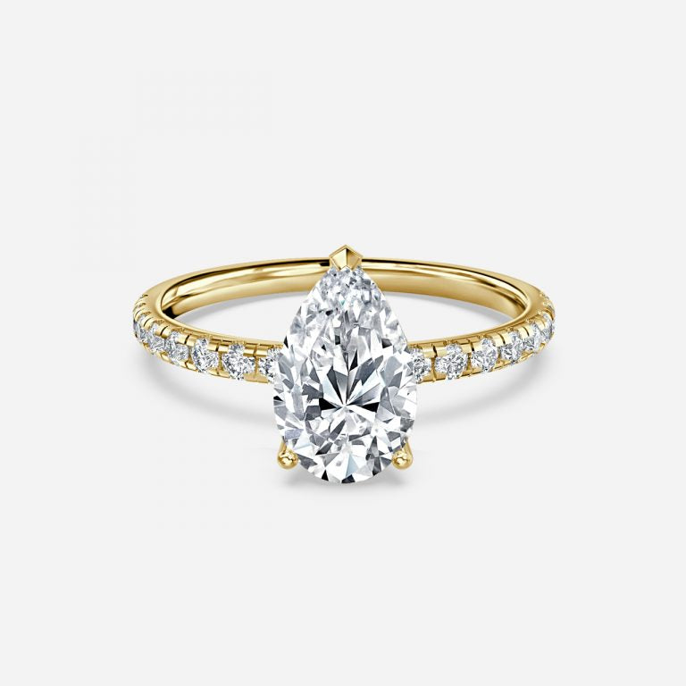 Sahana Pear Diamond Band Engagement Ring