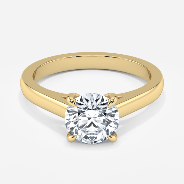 Damaris Round Solitaire Moissanite Engagement Ring