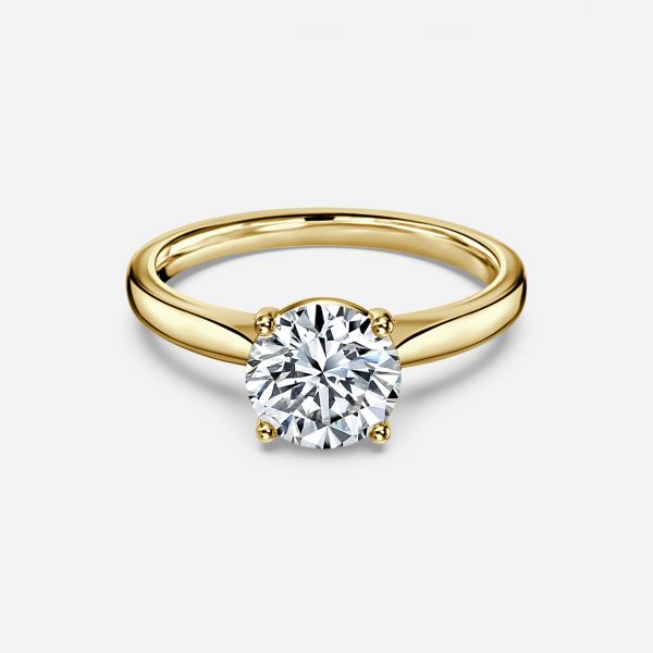 Odessa Round Solitaire Moissanite Engagement Ring