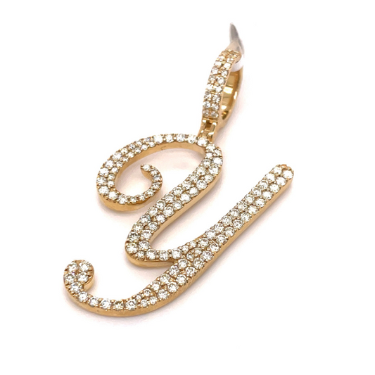 2.50 CT Moissanite Iced Out Letter Y Pendant